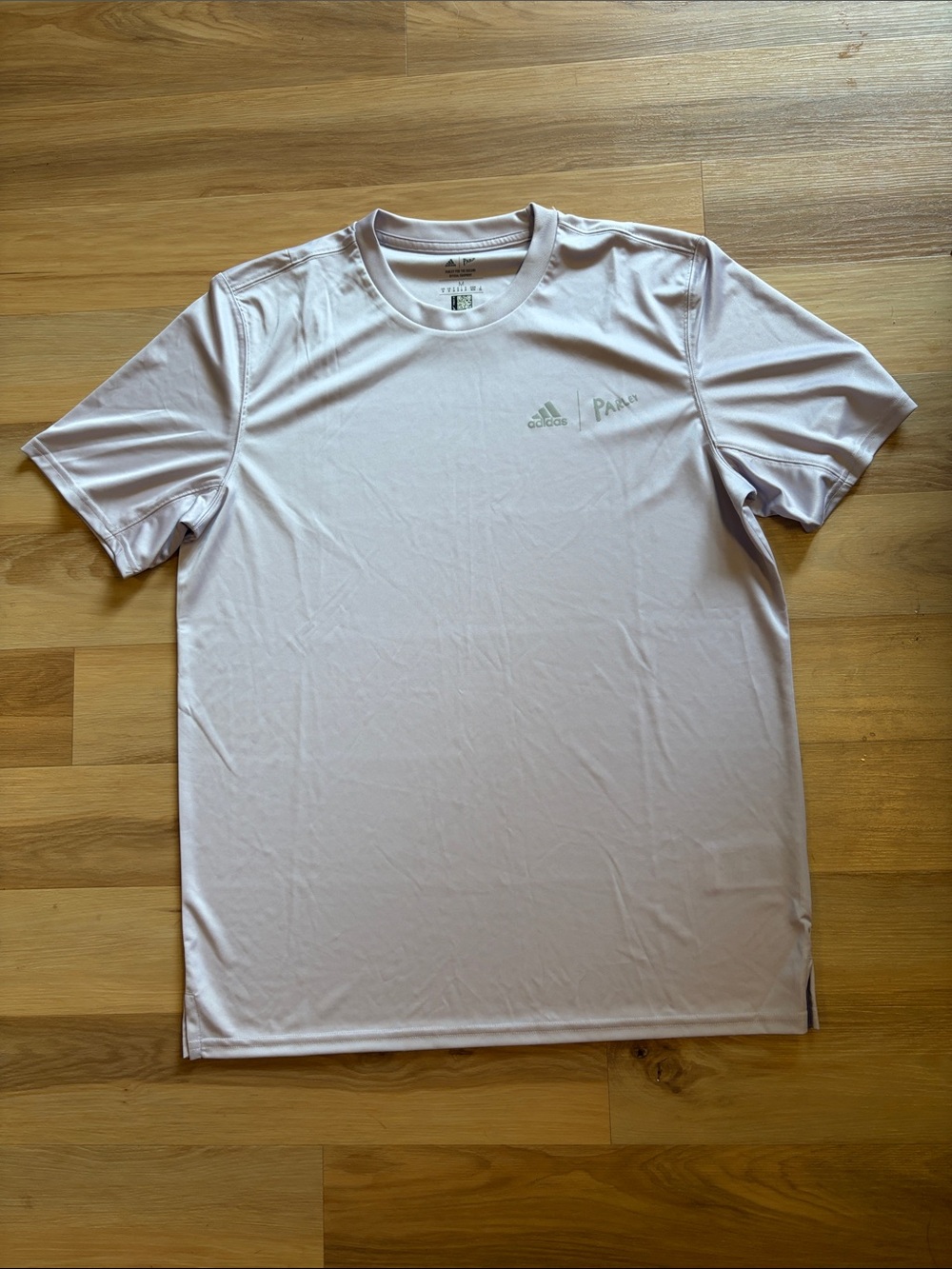 Adidas Men's Pale Lavender Short-Sleeve Athletic Parley